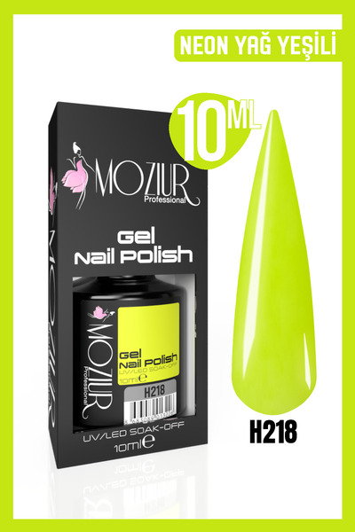 MOZIUR Kalıcı Oje Uv Led H218 (NEON RENK) 10ml