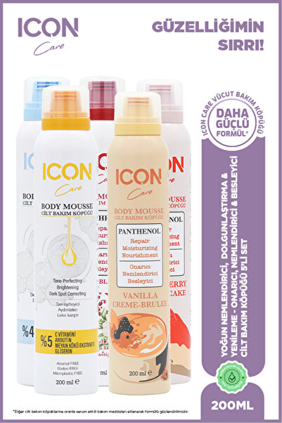 ICON Care Cilt Bakım Köpüğü C Vitaminli & Hyaluronıc Acıd & Wıld Bloom & Stra...