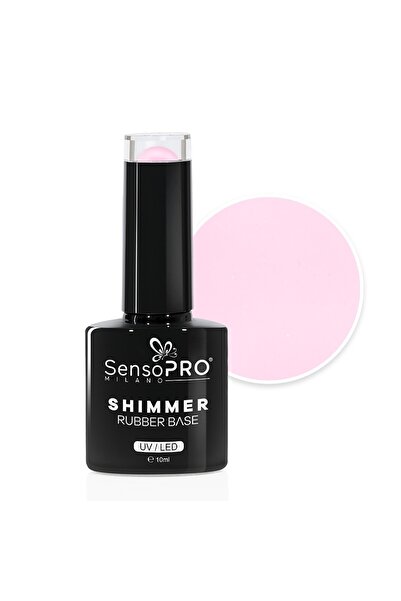 SensoPRO Milano Βάση από καουτσούκ Shimmer - #65 Rose Twinkle, 10ml