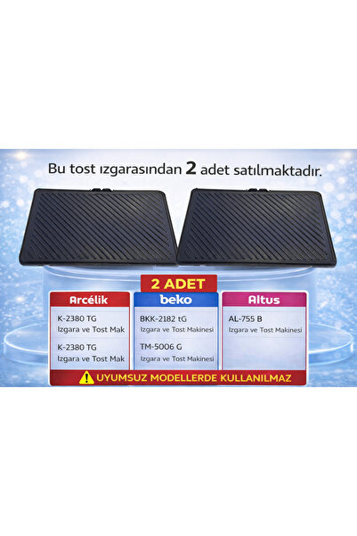 Altus Al 755 B Tost Makinesi Izgara Pişirme Yüzeyi Plate Plaka 2 Adet 9197059898