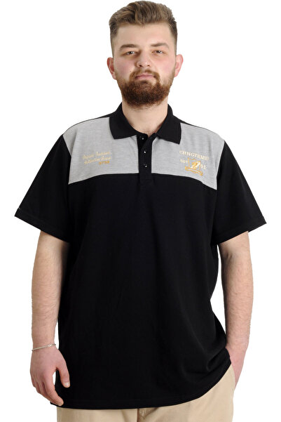 ModeXL Modni XL veliki muški polo T-shirt CHNGYRMD 23328 crni