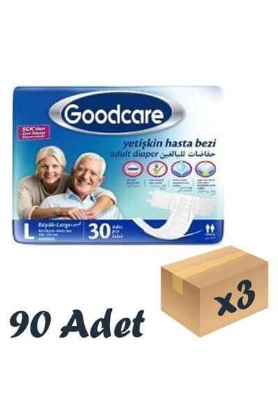 Goodcare Bel Bantlı Yetişkin Hasta Bezi Large 30'lu 3 Paket 90 Adet