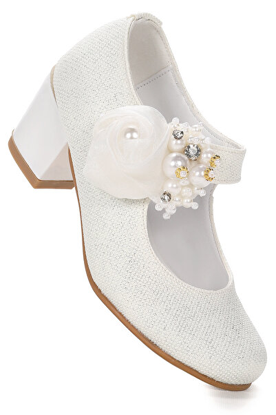 Kiko Kids Angelina Sand Glitter Daily Pantofi de seara pentru fete cu toc de ...