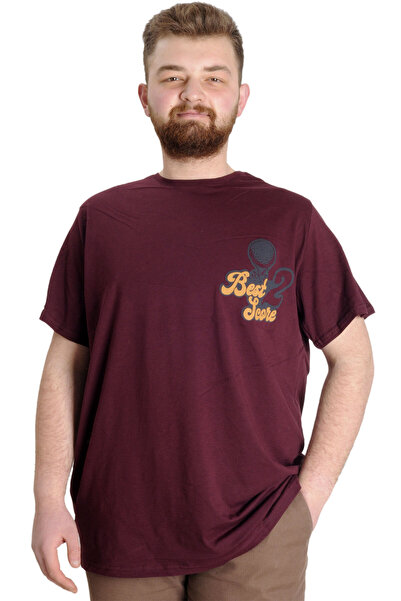 ModeXL Tricou pentru bărbați Mode XL, mărime mare, BEST SCORE 23134 Prune