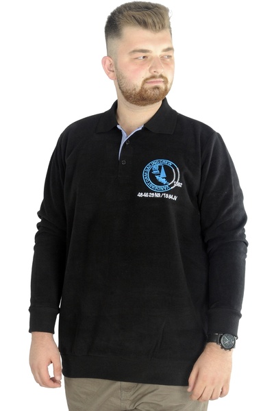 ModeXL سويت شيرت رجالي من Mode XL Polo Selanik Sailing Crew 22442 أسود