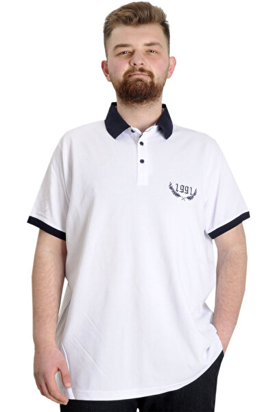 ModeXL Mode Xl Large Size Men's Polo T-shirt Sailing 23344 White