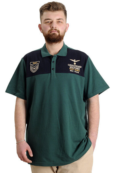 ModeXL Moda XL velika veličina muška T-shirt polo MILITARE 23327 Nefti