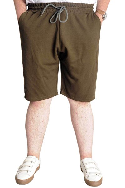 ModeXL مودا XL شورت رجالي مقاس كبير انترلوك 23515 كاكي