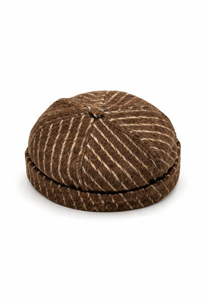 ZERAMİNE Yün Dokulu Unisex Balıkçı Şapka – Vintage Docker Model - Astarlı - C...