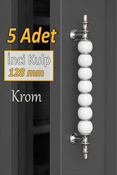 GLASWEN 5 komada bisernih ručki 128 mm hromirane kuhinjske ručke ručke za vra...