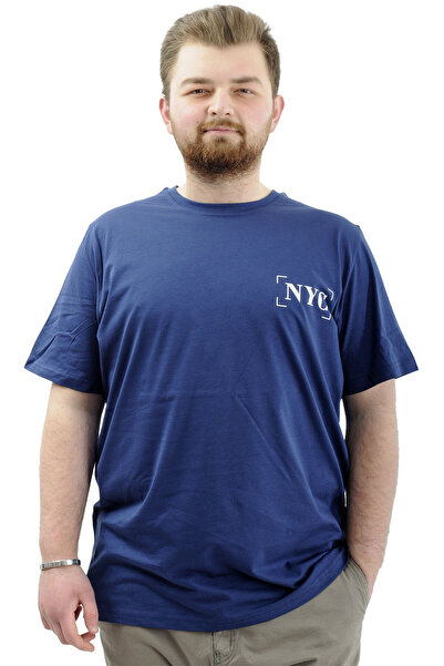 ModeXL Чоловіча футболка з великим розміром та велосипедним коміром - Mode XL...