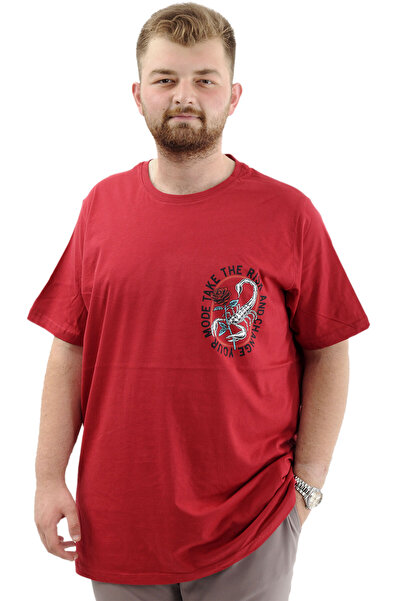 ModeXL تي شيرت رجالي من القطن المطبوع برقبة دائرية مقاس كبير - CHANGE U24084 ...