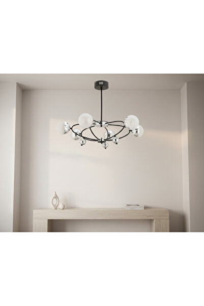 lüx aydınlatma YILDIZ KROM LEDLİ AVİZE