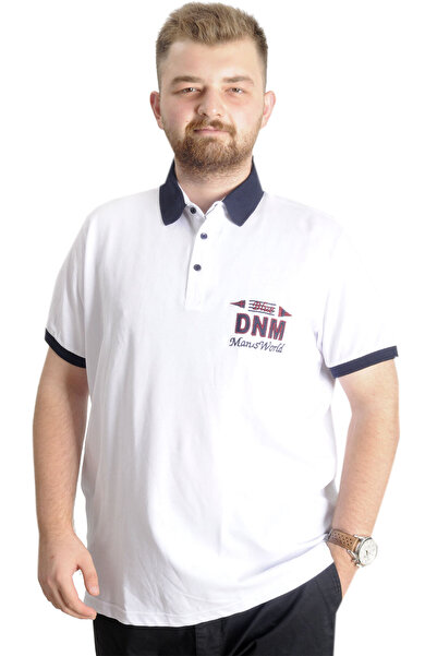 ModeXL تي شيرت رجالي مقاس كبير من Mode XL بولو DNM 23343 أبيض