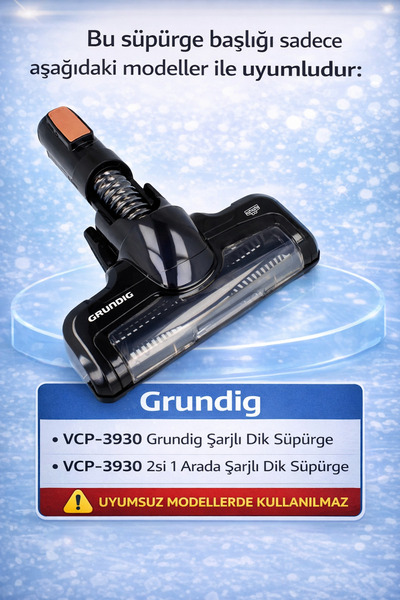Grundig VCP-3930RECHARGEABLE UPRIGHT BROOM HEAD (ORIGINAL YD PART)