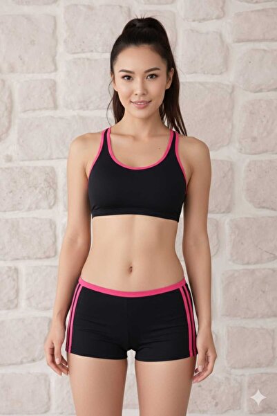 Laura Baresse Mayata Shorts and Bustier Sports Bikini Set