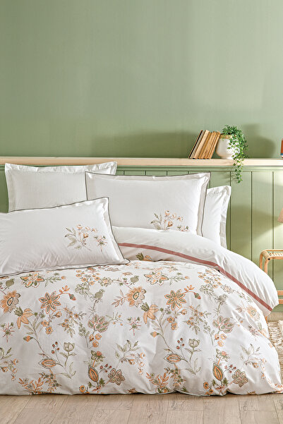 Puffy Imelda Single Ranforce 100% Cotton Duvet Cover Set - Sage