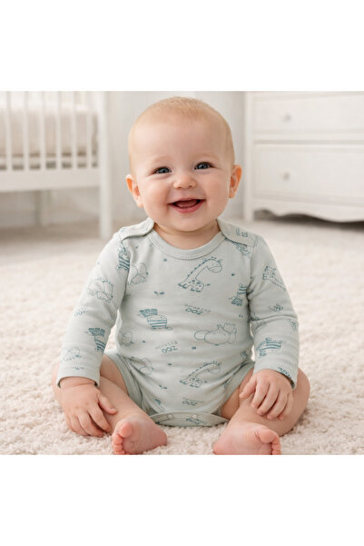 Arin Baby بدلة أطفال بأكمام طويلة من القطن 100% بنمط سفاري/بدلة أطفال بأكمام ...