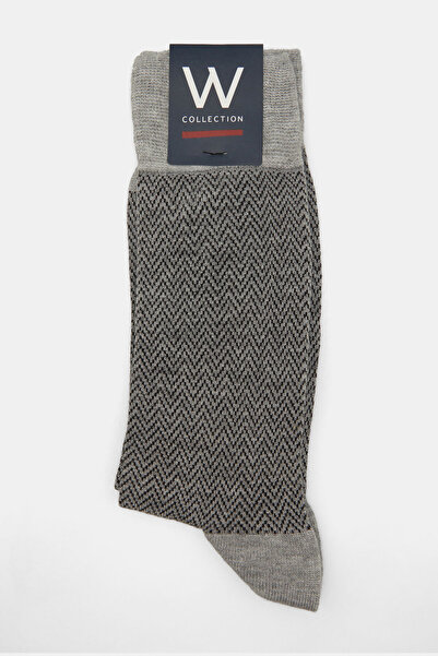 W Collection Gray Cotton/Bamboo Socks