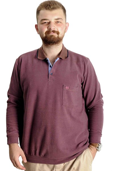 ModeXL Mode XL Ανδρικό πουλόβερ μεγάλου μεγέθους Polo Selanik Basic 20441 Dus...