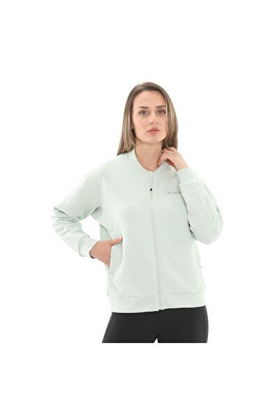 adidas JF9064-K Terrex Xploric Sweater Kadın Ceket Yeşil