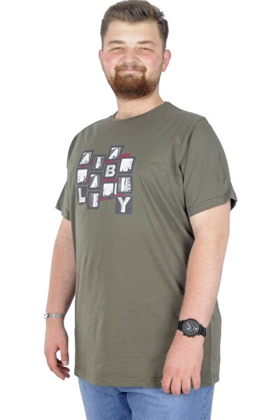 ModeXL Tricou Mode XL Mărime Plus cu decolteu rotund Complex City 22170 Kaki