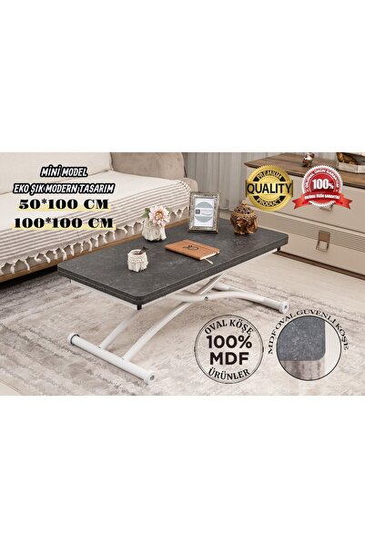 SEHPAM AKILLI Akıllı Sehpa Mini Juppo Üst Tabla Mdf Kartal Oval Köşe Alt Ayak...