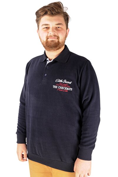 ModeXL Mode XL muški polo dres Selanik pletenje sa vezom 20442 tamnoplavi