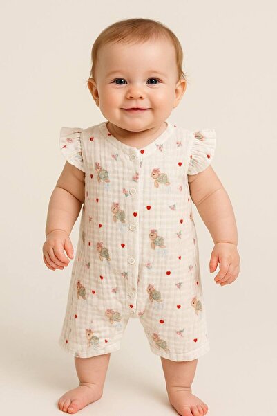 WOWOKİDS Wowokids Kız Muslin Barbatöz %100 Pamuk