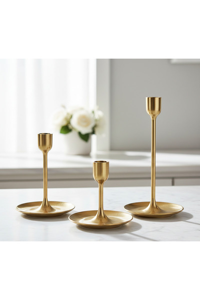 IKEA Fulltalıg Şamdan, Üçlü, Bronz