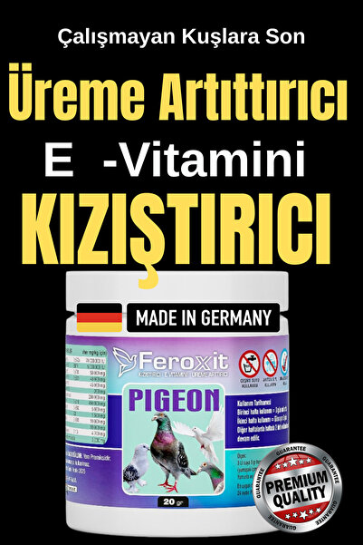 FEROXİT Güvercinler için Üreme Destek & Kızıştırıcı ve E-Vitamin 20 g