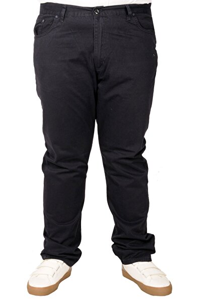 ModeXL بنطلون كتان رجالي مقاس كبير من مود XL بخمسة جيوب 21003 أزرق داكن