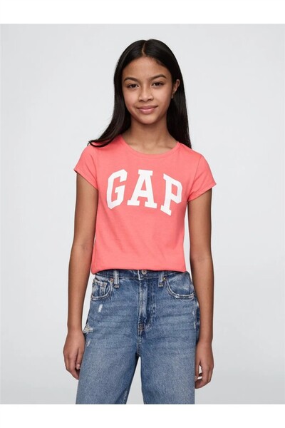GAP Kız Çocuk Gap Logo T-Shirt Turuncu