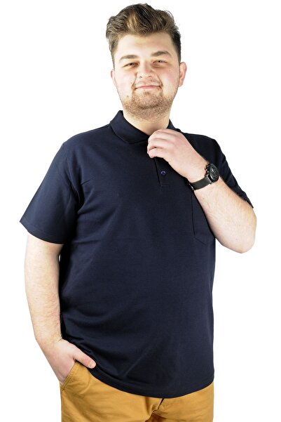ModeXL تي شيرت موديل XL بياقة بولو وجيب كلاسيكي 20550 أزرق داكن