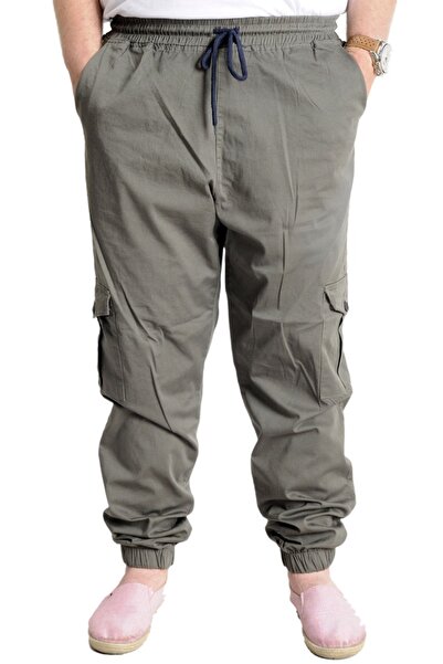 ModeXL Mode XL Ανδρικό λινό Cargo Jogger Valencia 21911 Χακί