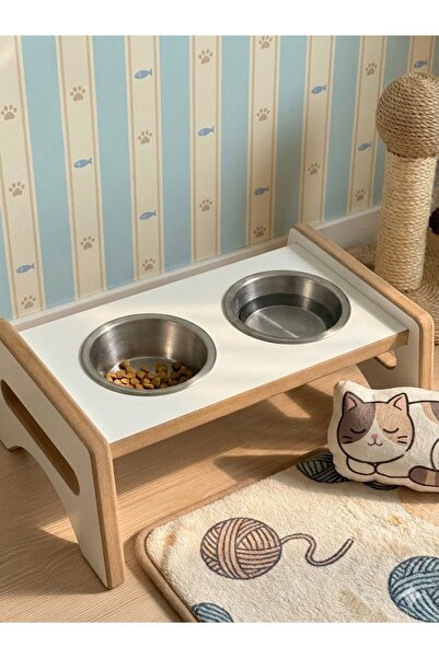 akçehome PatiStil Kedi & Köpek Mama Standı