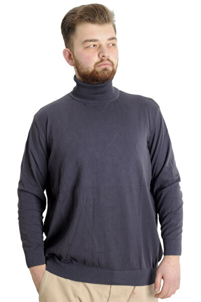 ModeXL Modni XL plus size muški džemper sa rolkama 22205 fume