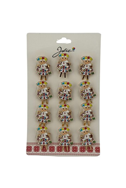 Flippy Set 12 Brose Martisor Primavara Fata Traditionala cu Coronita