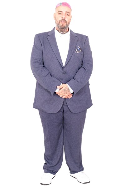 ModeXL Mode XL Büyük Beden Erkek Takım Elbise Tintin Basic All 24020 Indigo