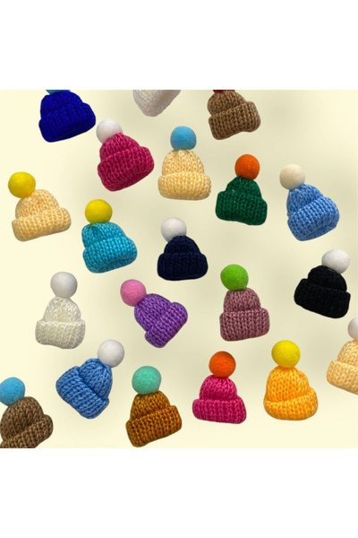 BİGÜMEX Χειροποίητα Μινιατούρα Καπέλα Μπερέ Μάλλινο τεμαχίων 6 ΤΕΜ