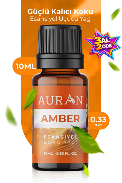 AURAN Amber Saf Esansiyel Uçucu Yağ Buhurdanlık Yağı Difüzör Esansı Aromatera...