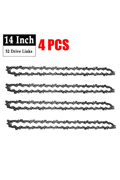 Choice 14inch 4pcs 14 Inch Metal Chain Saw 52 Drive Link 3/8 Chain Link Chain...