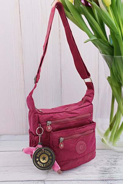 Bevitton Water Resistant Claret Red Shoulder Bag 3100 Fabric