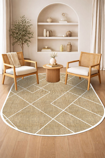 Decomia Home Ψηφιακό αντιολισθητικό χαλί σκανδιναβικής εμφάνισης από γιούτα, ...