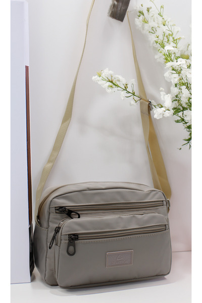 Bevitton Αδιάβροχη υφασμάτινη γυναικεία τσάντα ώμου Μπεζ τσάντα χιαστί