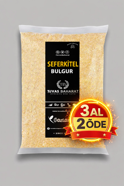TUVAS BAHARAT Sefer Kitel bulgur 1kg (İçli Köftelik) Geleneksel ve Yöresel Le...