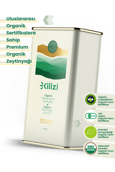 Kilizi Yağ Kilizi 5 L Yeni Hasat Soğuk Sıkım Organik Sızma Zeytinyağı | Ecoce...
