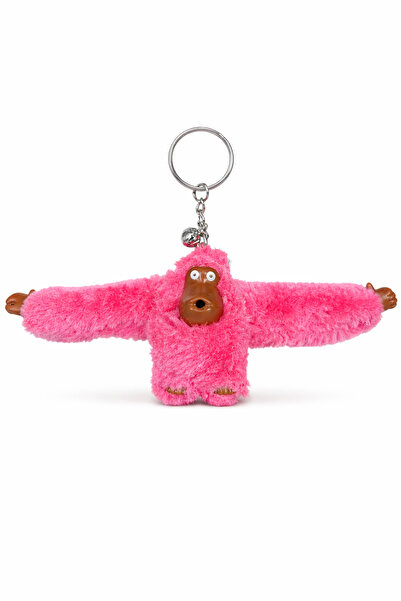 Catwins Αξεσουάρ τσάντας με βελούδινο μπρελόκ ροζ γορίλα