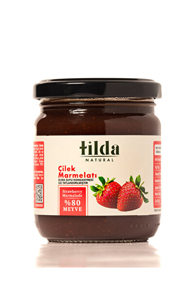 Tilda Natural Şeker İlavesiz Çilek Marmelatı (%80 Meyve) – 220 g