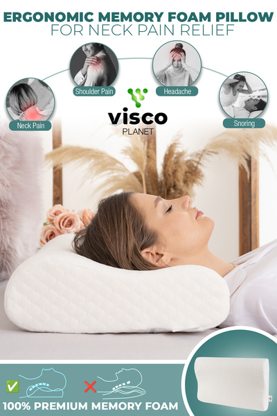 Visco Planet Visco Yastık Destekli Ortopedik Yastık Visco Boyun Yastığı